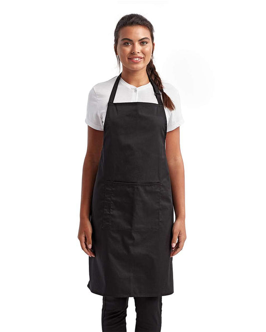 Recycled Bib Apron with Pocket