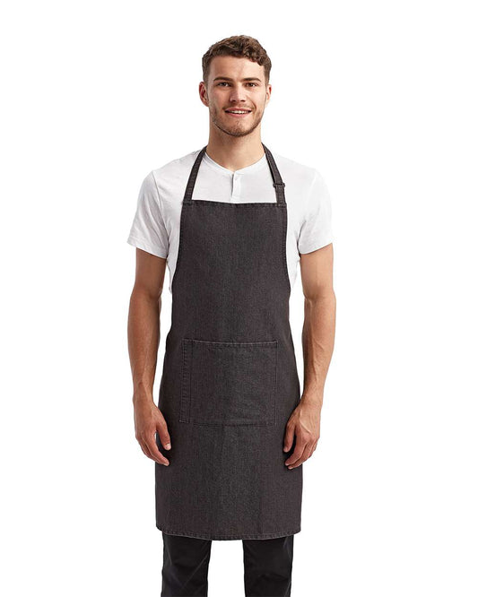 Recycled Bib Apron with Pocket