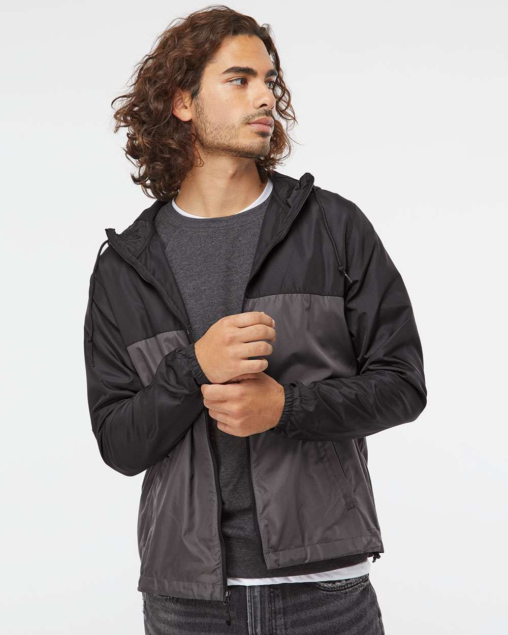 Men's Lightweight Windbreaker Full-Zip Jacket