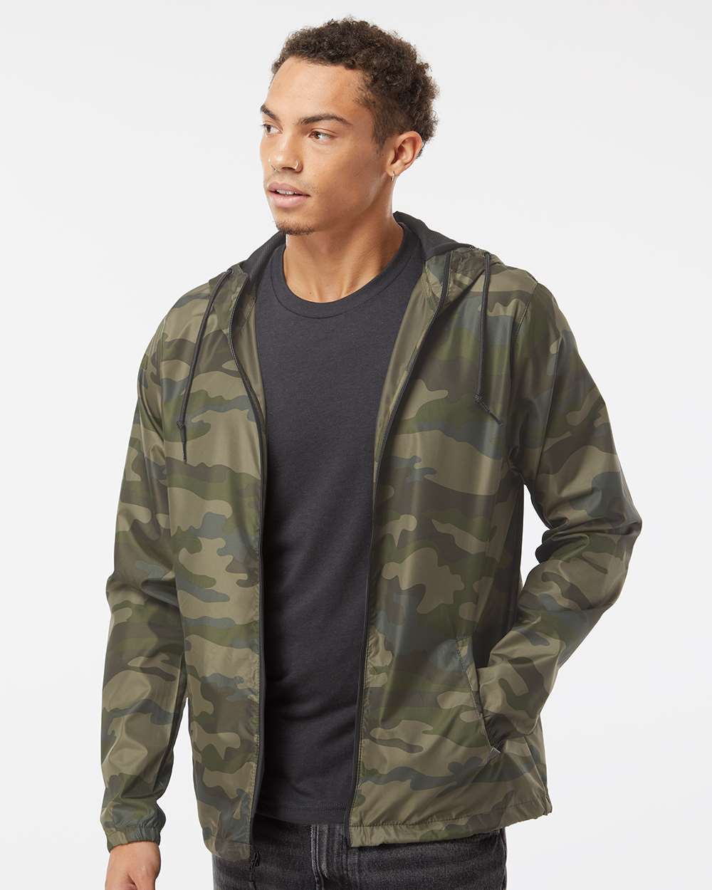 Men's Lightweight Windbreaker Full-Zip Jacket