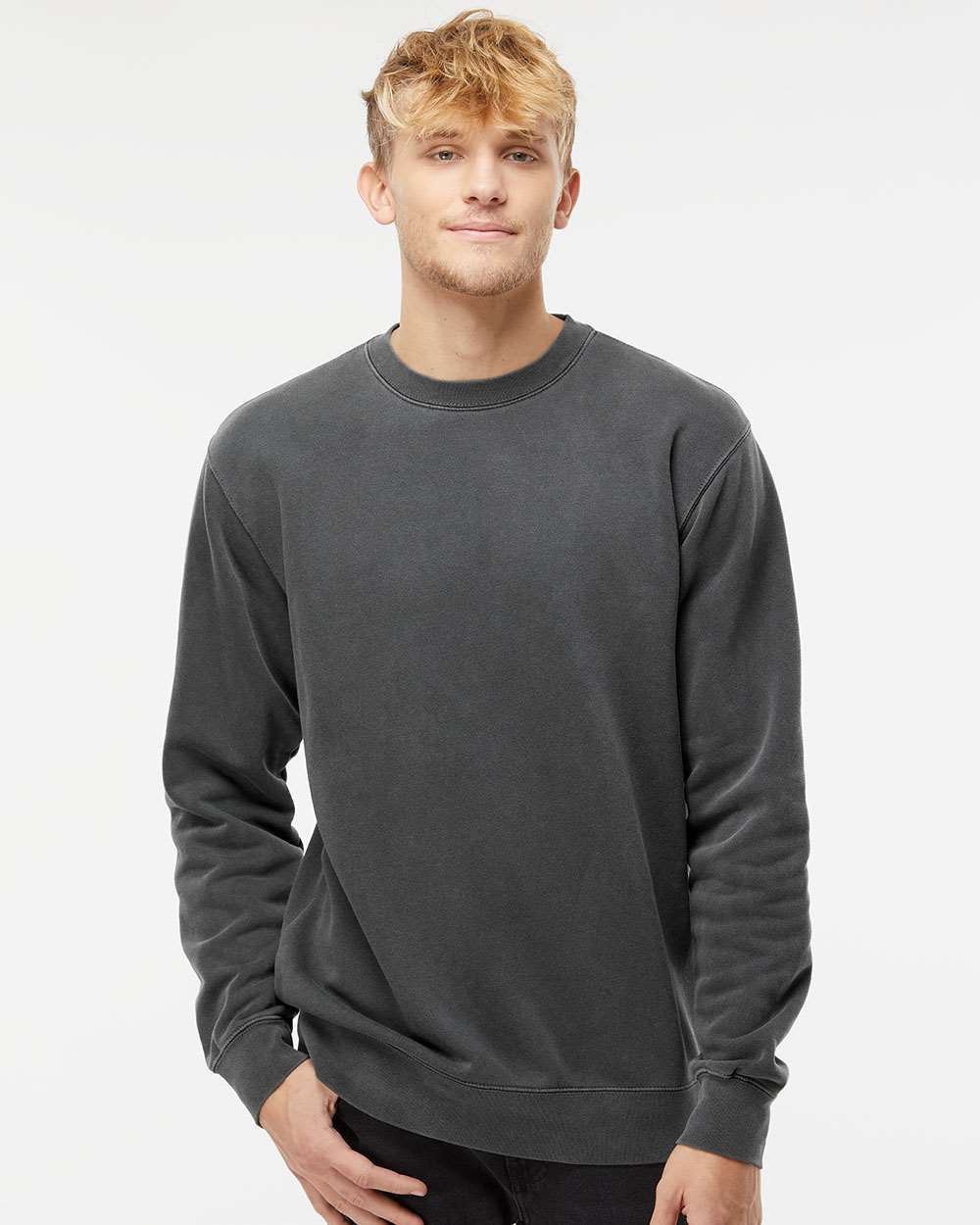 Custom Midweight Pigment-Dyed Crewneck Sweatshirt β Add Your Logo or Design