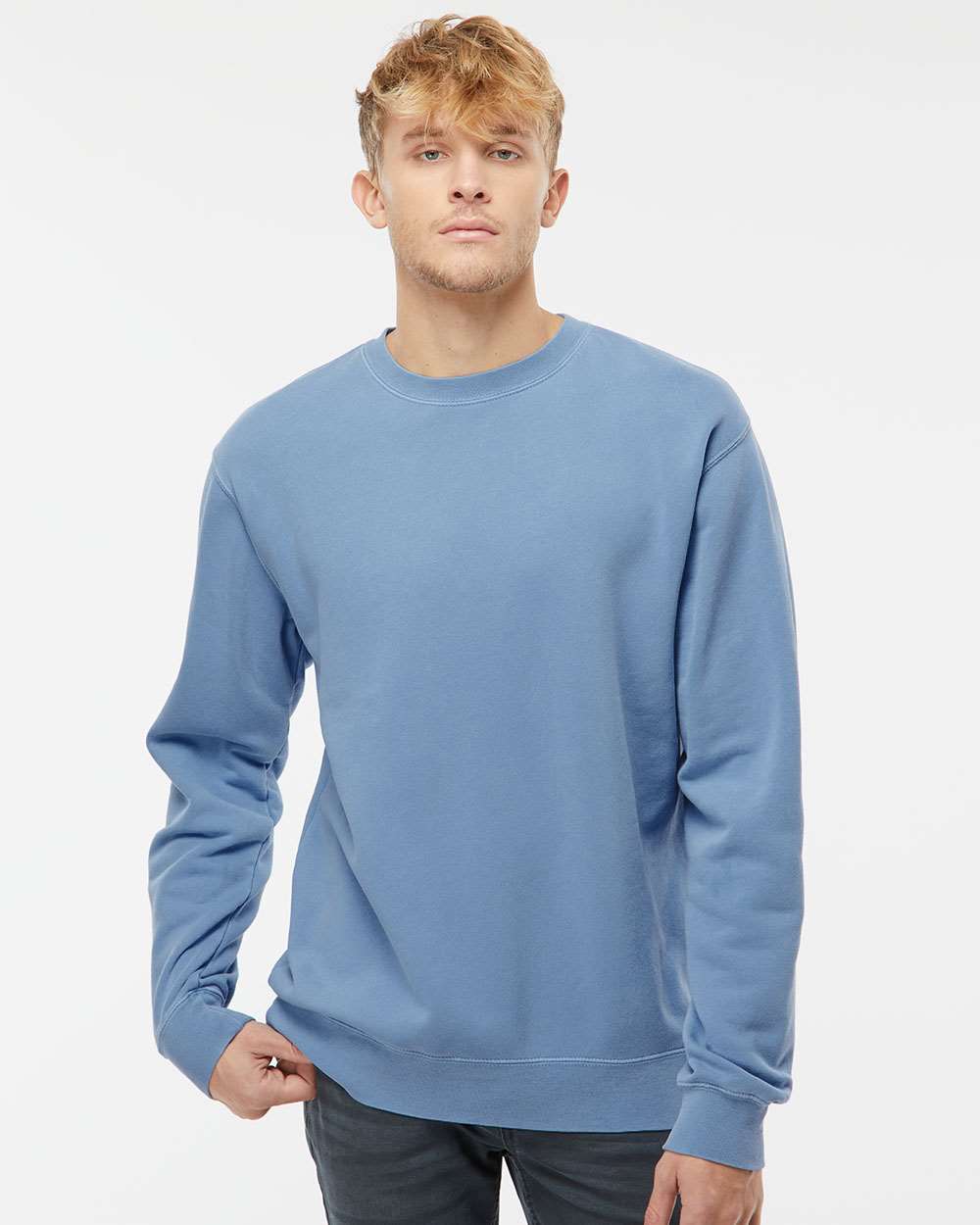 Custom Midweight Pigment-Dyed Crewneck Sweatshirt β Add Your Logo or Design
