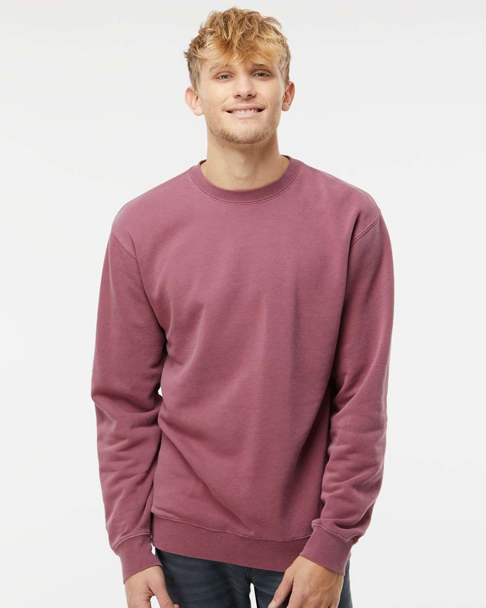 Custom Midweight Pigment-Dyed Crewneck Sweatshirt β Add Your Logo or Design
