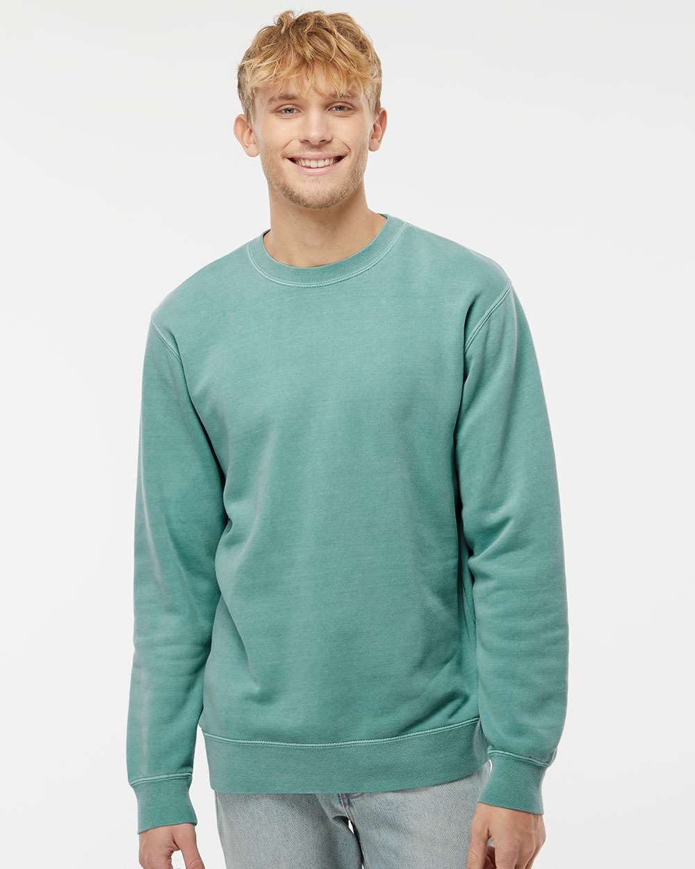 Custom Midweight Pigment-Dyed Crewneck Sweatshirt β Add Your Logo or Design
