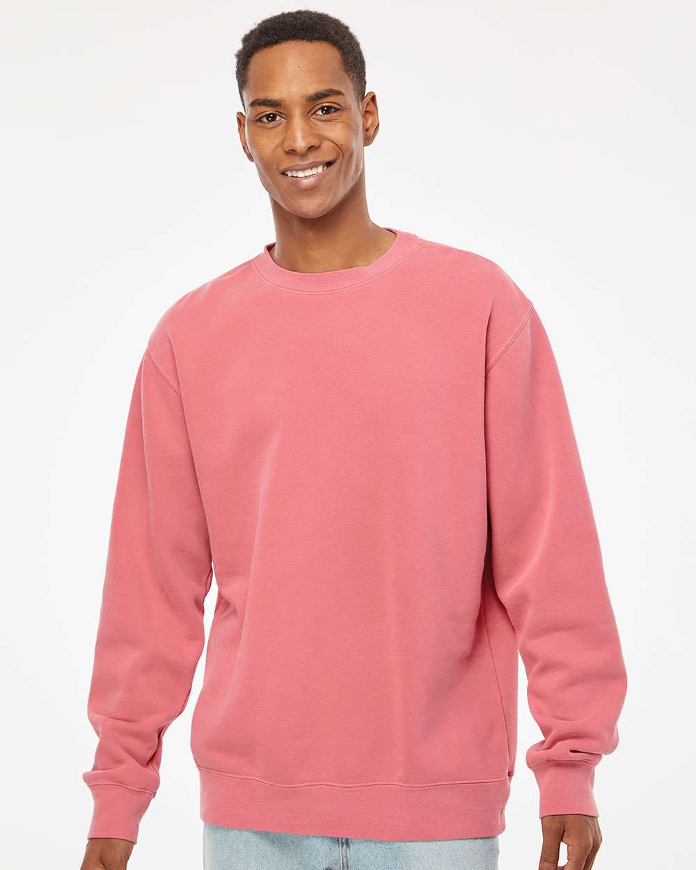 Custom Midweight Pigment-Dyed Crewneck Sweatshirt β Add Your Logo or Design