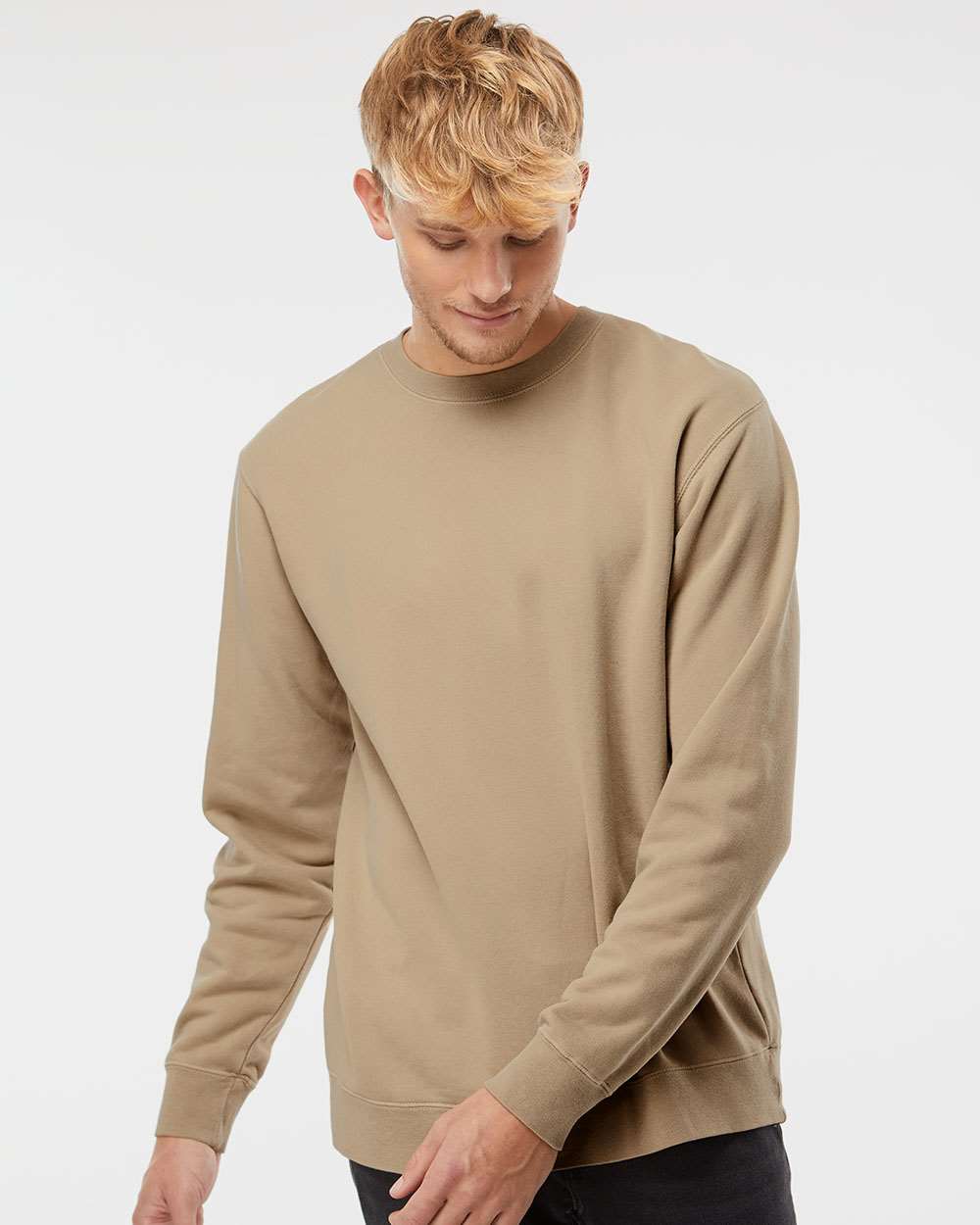 Custom Midweight Pigment-Dyed Crewneck Sweatshirt β Add Your Logo or Design