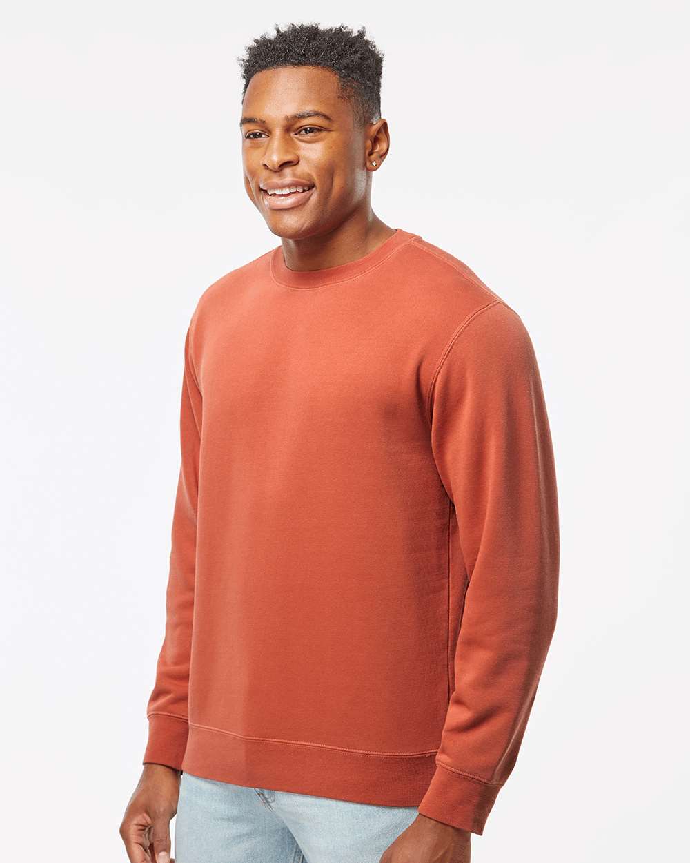 Custom Midweight Pigment-Dyed Crewneck Sweatshirt β Add Your Logo or Design