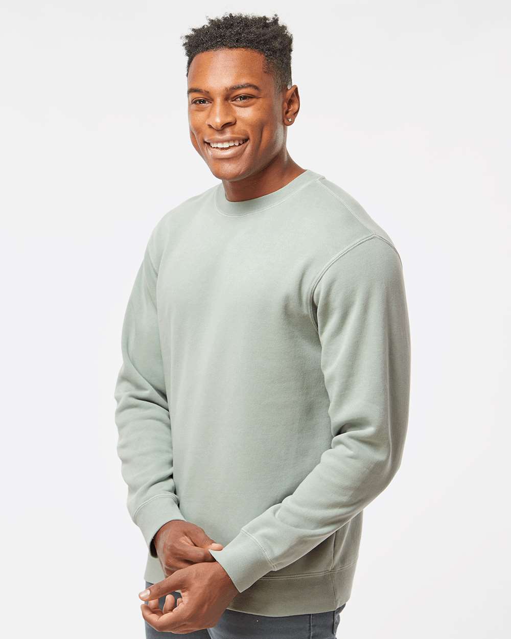 Custom Midweight Pigment-Dyed Crewneck Sweatshirt β Add Your Logo or Design