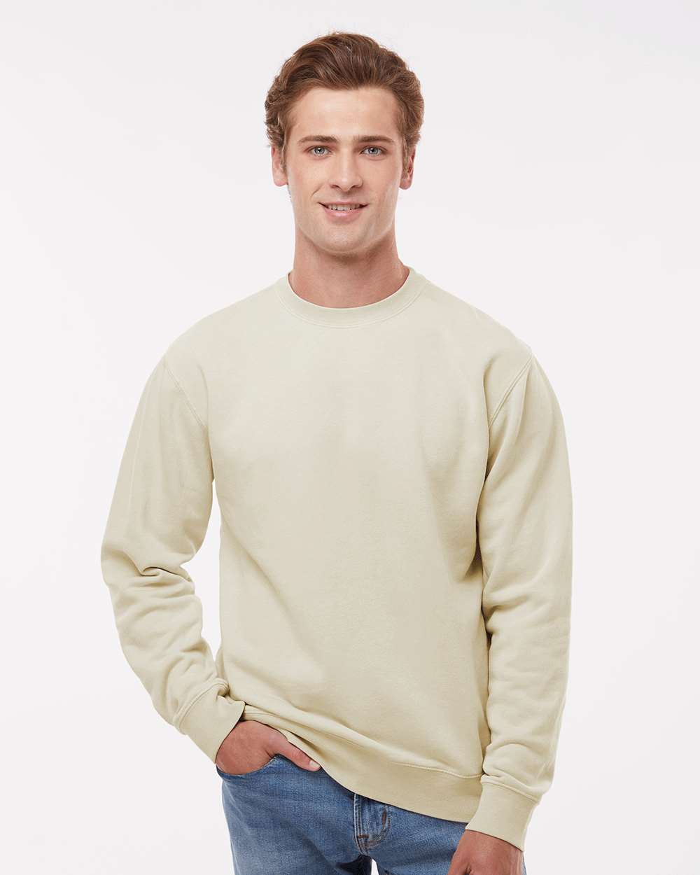 Custom Midweight Pigment-Dyed Crewneck Sweatshirt β Add Your Logo or Design