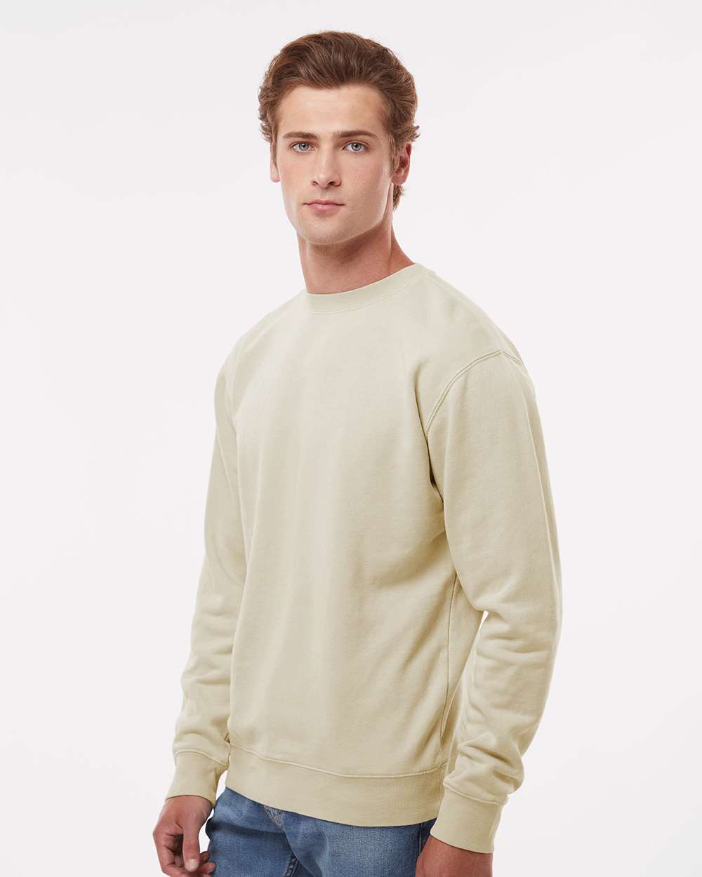 Custom Midweight Pigment-Dyed Crewneck Sweatshirt β Add Your Logo or Design