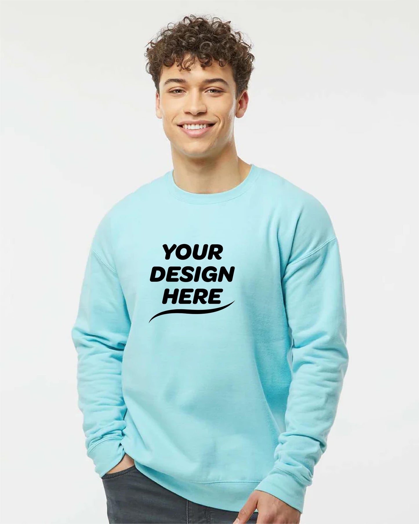 Custom Unisex Fleece Crewneck Sweatshirt – Add Your Logo or Design