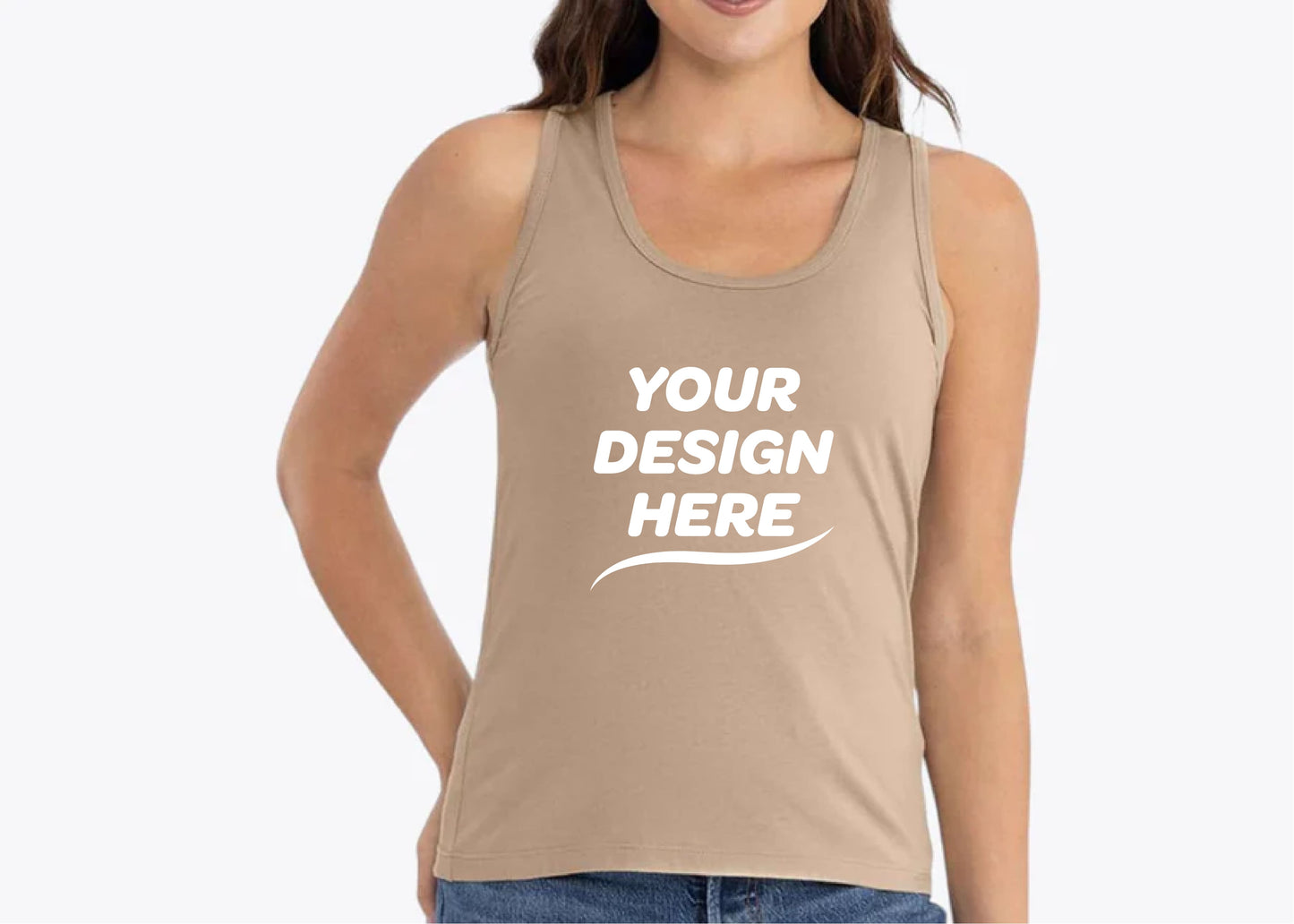 Custom Women’s Cotton Tank – Add Your Logo or Design