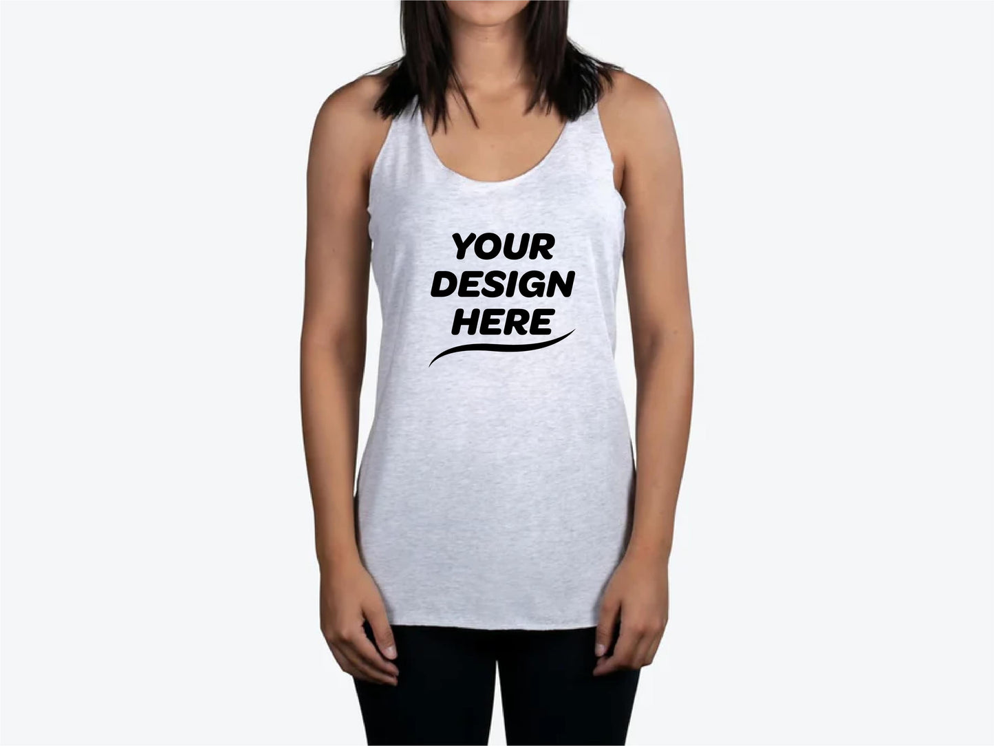 Custom Women’s Tri-Blend Racerback Tank – Add Your Logo or Design