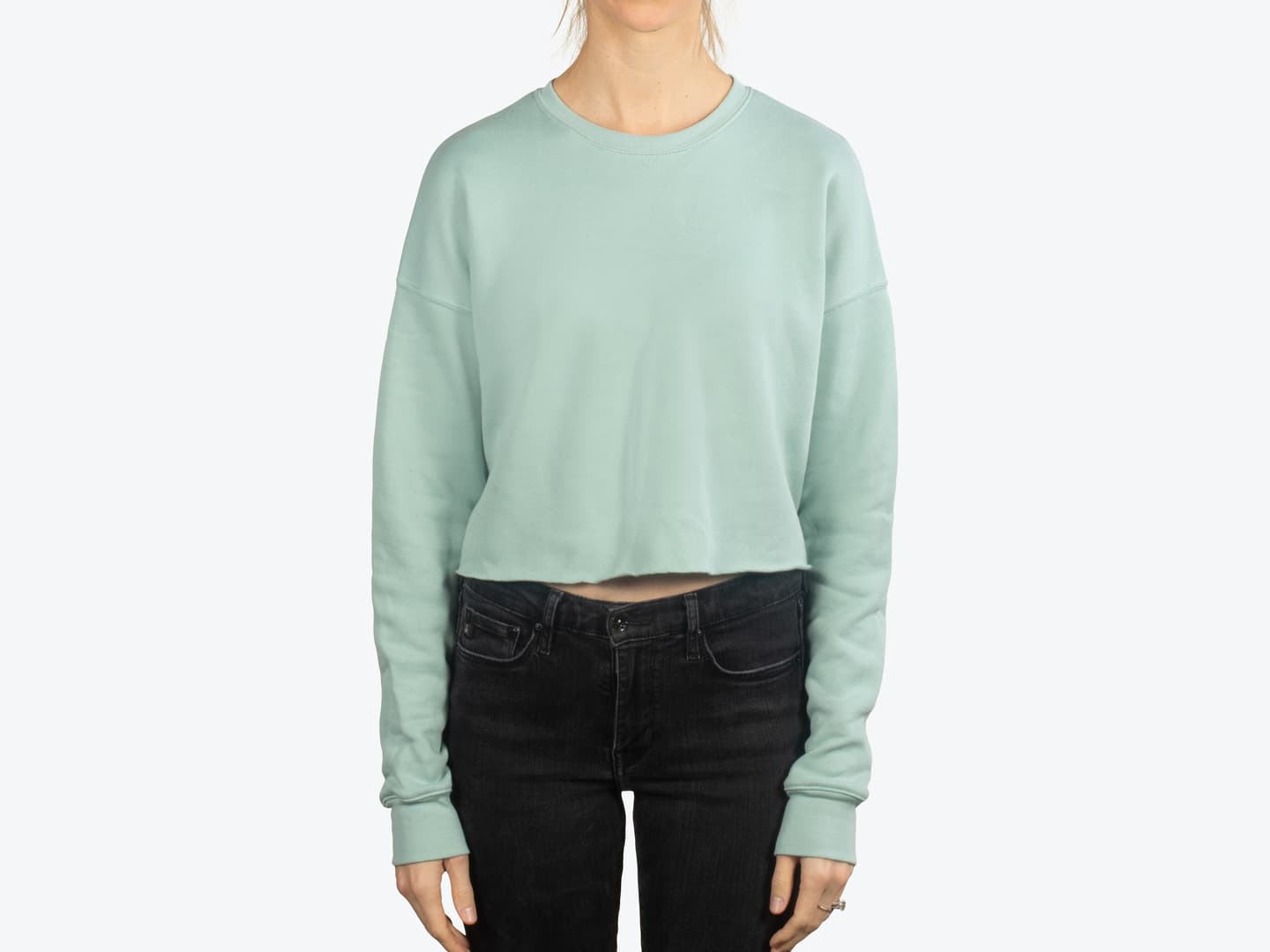 Custom Women’s Cropped Crew Fleece – Add Your Logo or Design