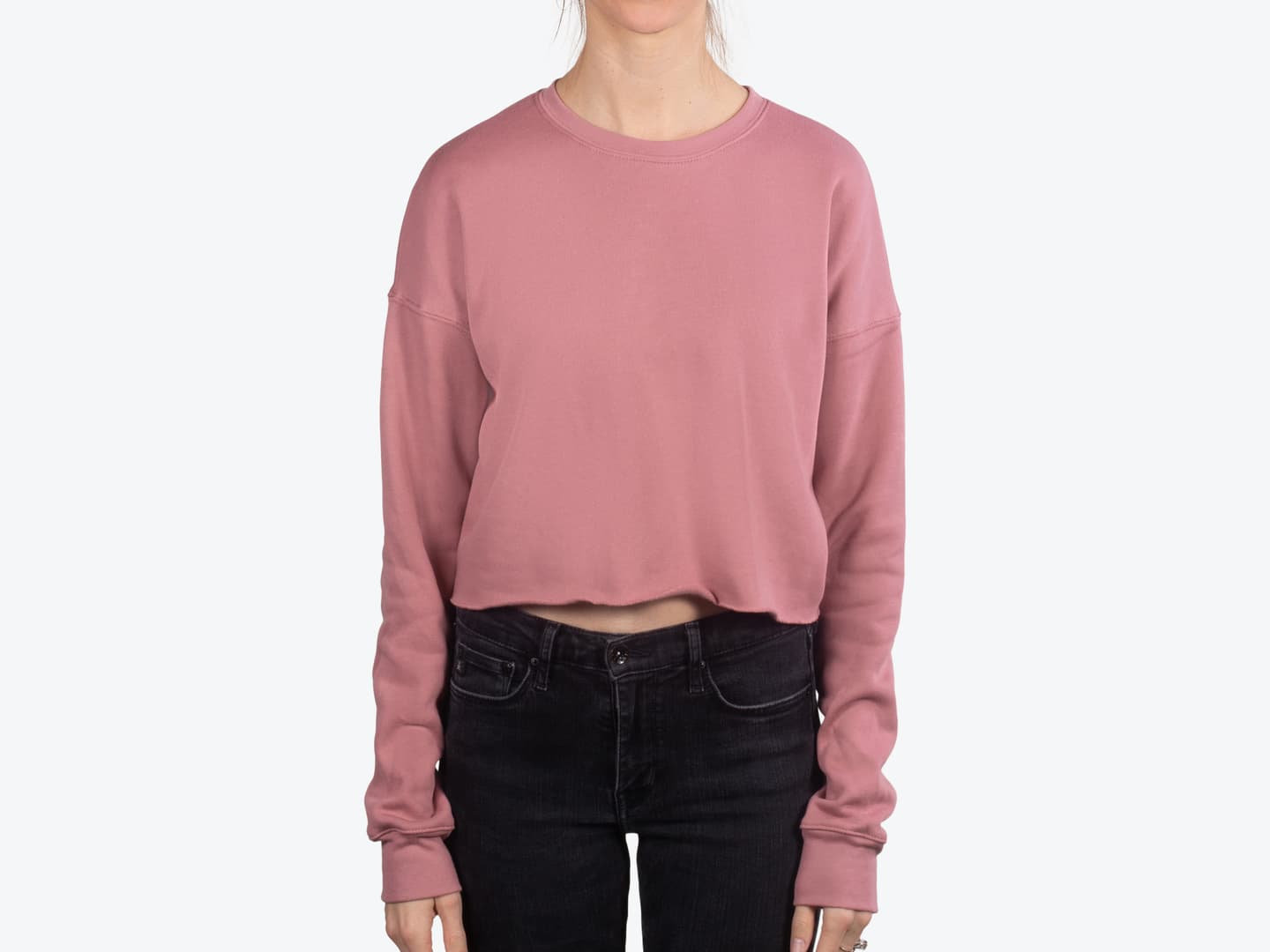 Custom Women’s Cropped Crew Fleece – Add Your Logo or Design