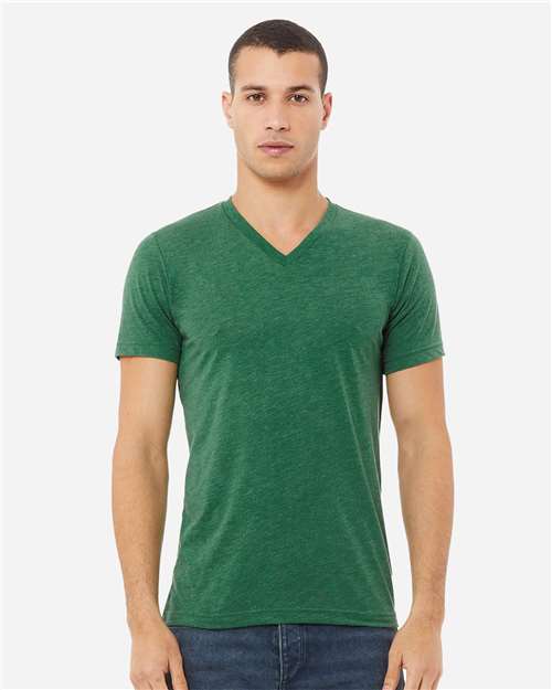 BELLA + CANVAS Unisex Heather CVC V-Neck Tee 3005CVC
