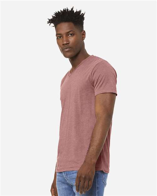 BELLA + CANVAS Unisex Heather CVC V-Neck Tee 3005CVC