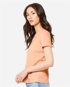 BELLA + CANVAS Women's Relaxed Heather CVC V-Neck Tee 6405CVC