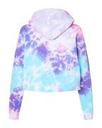 Colortone Women's Tie-Dyed Crop Hooded Sweatshirt 8333