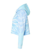 Colortone Women's Tie-Dyed Crop Hooded Sweatshirt 8333