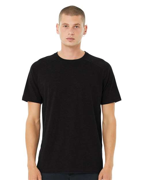 BELLA + CANVAS Men's Heather CVC Raglan Tee 3201