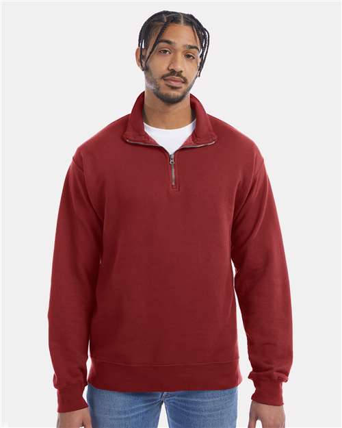 ComfortWash by Hanes Unisex Garment-Dyed Quarter-Zip Sweatshirt GDH425