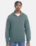 ComfortWash by Hanes Unisex Garment-Dyed Quarter-Zip Sweatshirt GDH425