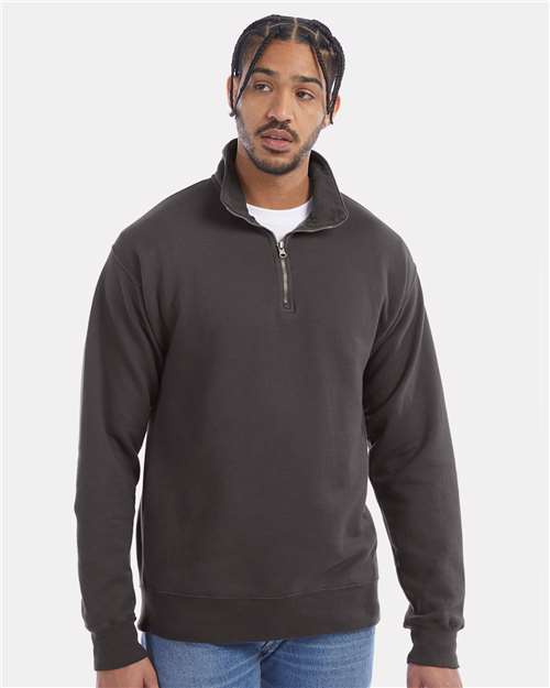 ComfortWash by Hanes Unisex Garment-Dyed Quarter-Zip Sweatshirt GDH425
