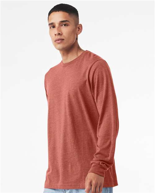BELLA + CANVAS Heather CVC Long Sleeve Tee 3501CVC