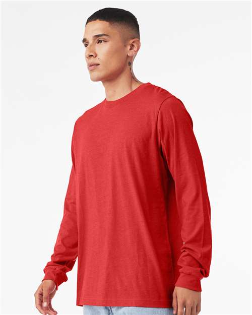 BELLA + CANVAS Heather CVC Long Sleeve Tee 3501CVC