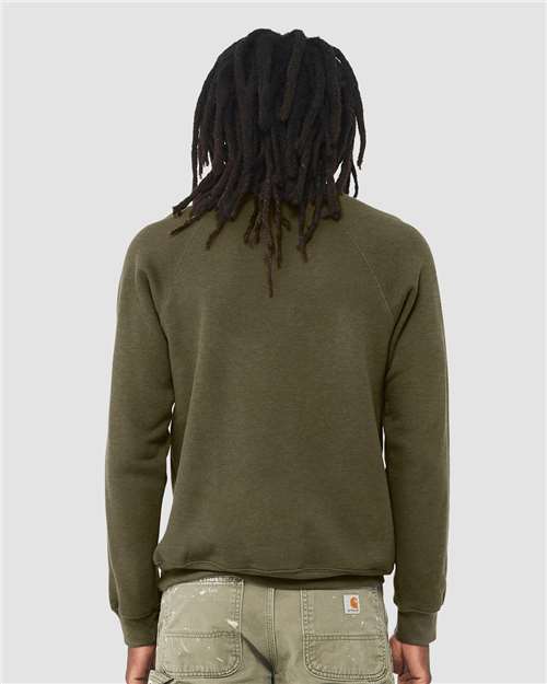 BELLA + CANVAS Unisex Sponge Fleece Raglan Crewneck Sweatshirt 3901