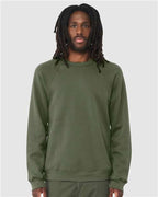 BELLA + CANVAS Unisex Sponge Fleece Raglan Crewneck Sweatshirt 3901