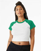 BELLA + CANVAS Women's Micro Rib Raglan Baby Tee 1201
