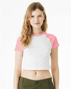 BELLA + CANVAS Women's Micro Rib Raglan Baby Tee 1201
