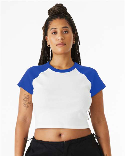 BELLA + CANVAS Women's Micro Rib Raglan Baby Tee 1201