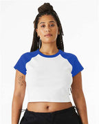 BELLA + CANVAS Women's Micro Rib Raglan Baby Tee 1201