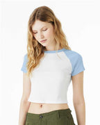 BELLA + CANVAS Women's Micro Rib Raglan Baby Tee 1201