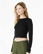 BELLA + CANVAS Women's Micro Rib Long Sleeve Baby Tee 1501