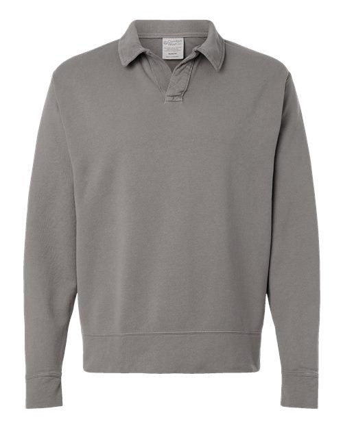 ComfortWash by Hanes Unisex Garment-Dyed Polo Collar Sweatshirt GDH490