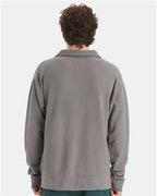 ComfortWash by Hanes Unisex Garment-Dyed Polo Collar Sweatshirt GDH490