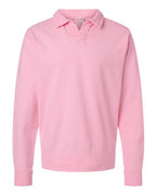 ComfortWash by Hanes Unisex Garment-Dyed Polo Collar Sweatshirt GDH490