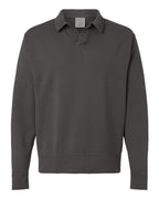 ComfortWash by Hanes Unisex Garment-Dyed Polo Collar Sweatshirt GDH490