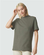 American Apparel Unisex Pique Mockneck Tee 1PQ