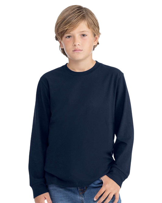 Custom Youth Cotton Long Sleeve T-Shirt – Add Your Logo or Design