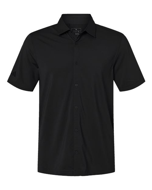 Adidas Men's Full Button Down Short Sleeve Shirt A595