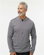 Adidas Men's Lightweight Quarter-Zip Hooded Pullover A596