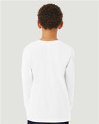 BELLA + CANVAS Youth Heather CVC Long Sleeve Tee 3501YCVC