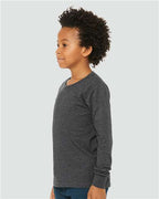 BELLA + CANVAS Youth Heather CVC Long Sleeve Tee 3501YCVC
