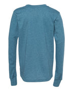 BELLA + CANVAS Youth Heather CVC Long Sleeve Tee 3501YCVC
