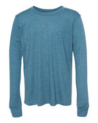BELLA + CANVAS Youth Heather CVC Long Sleeve Tee 3501YCVC